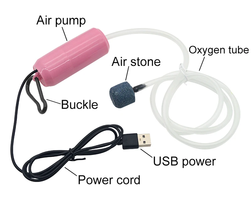 Aquarium Sauerstoff Luftpumpe Aquarium USB Stille Luft Kompressor Belüfter Tragbare Mini Kleine Oxygenator Aquarium Zubehör 5v 1W – Detail 2