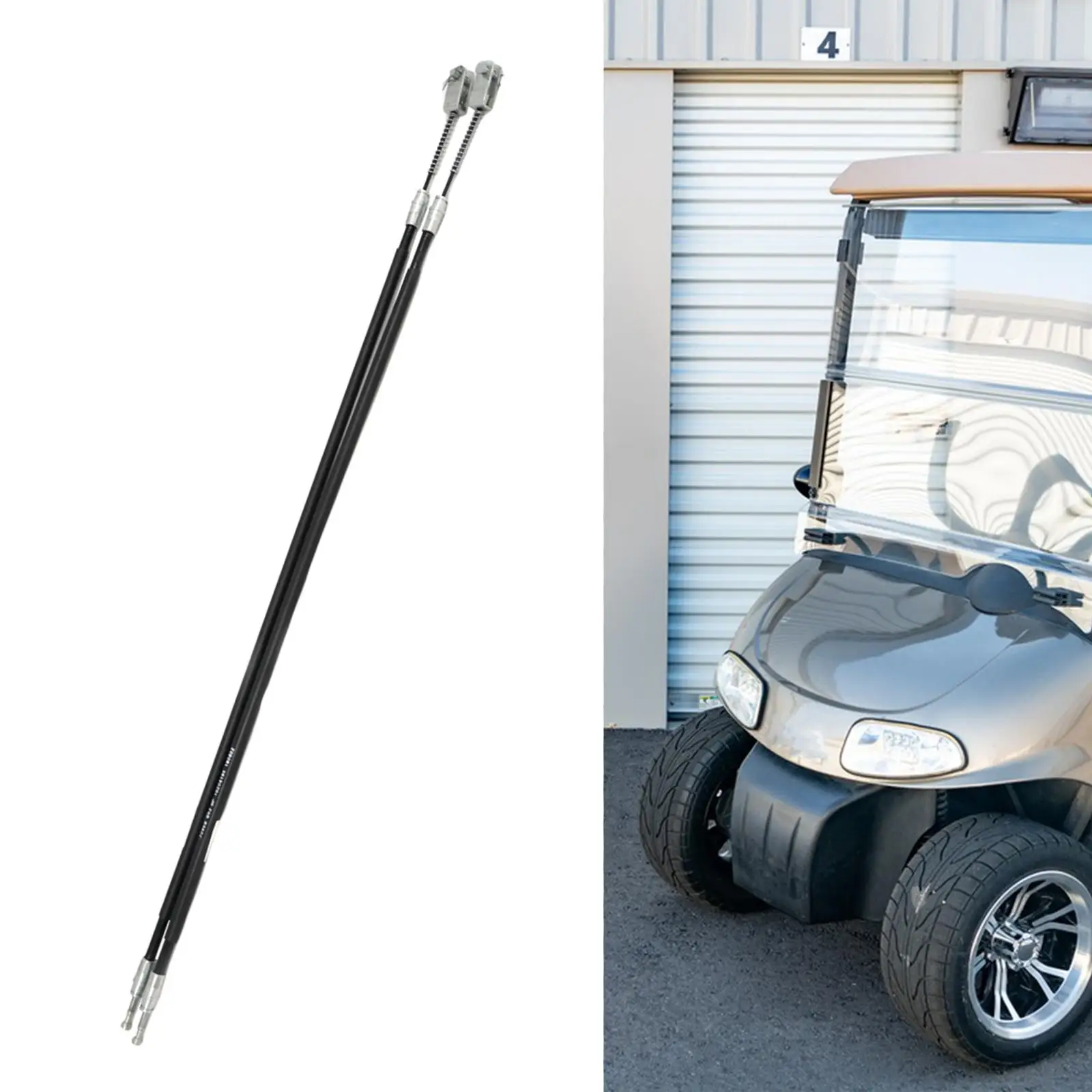 

2 Pieces Golf Cart Brake Cable Kit Easy to Install Repair Part Golf Cart Brake Line Directly Replace Reliable for Club Car
