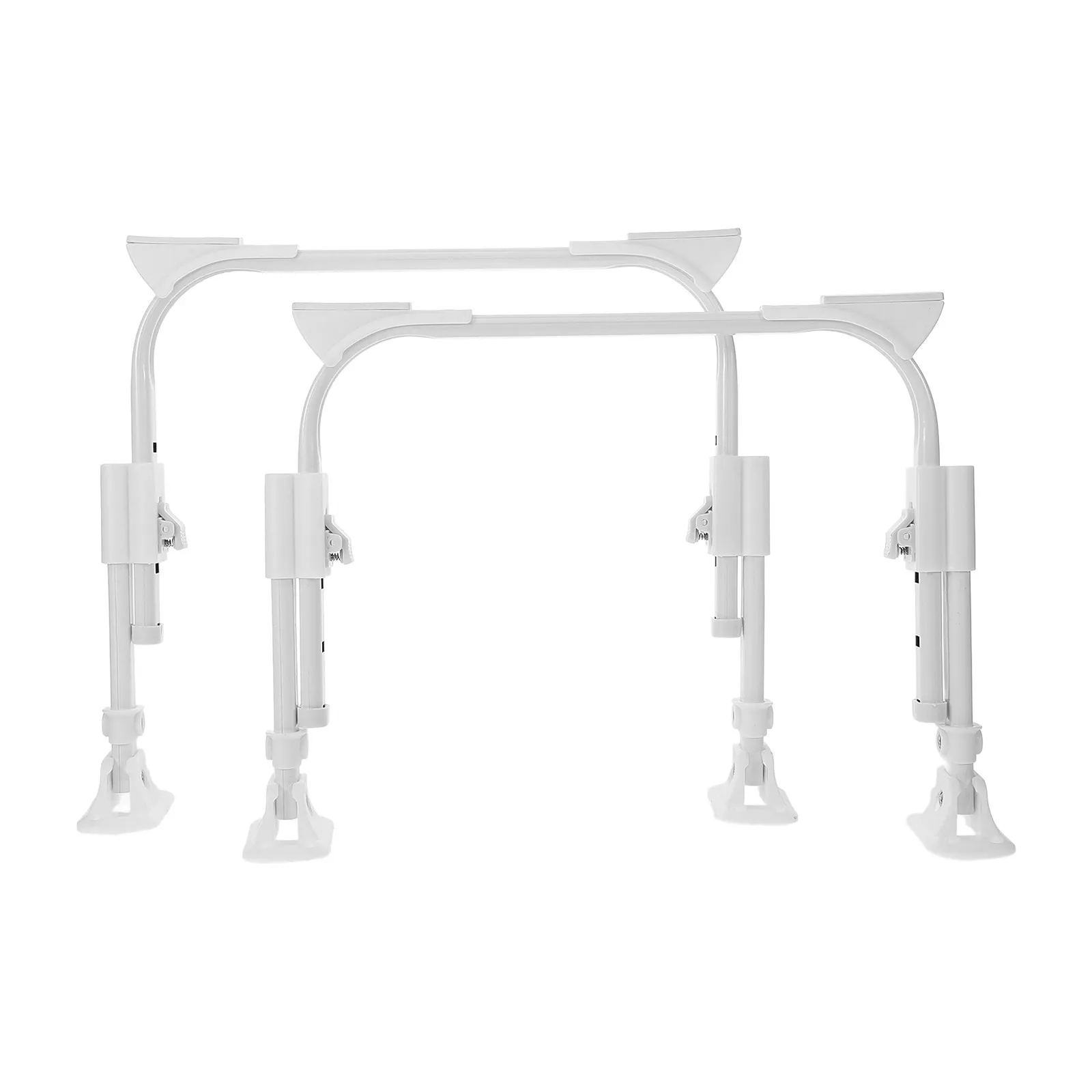 2Pcs Folding Adjustable Bed Table Legs Metal Self-Locking Thickened Table Legs for Computer Desk Stable Nonslip Home Furniture