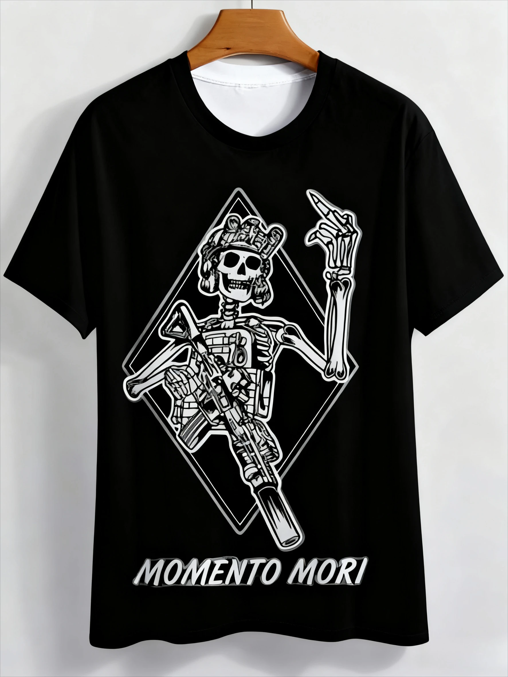 

"Death Moment 3D Printed T-shirt with Skull Pattern for Men and Women, Casual Short-sleeved. My Body My Choice