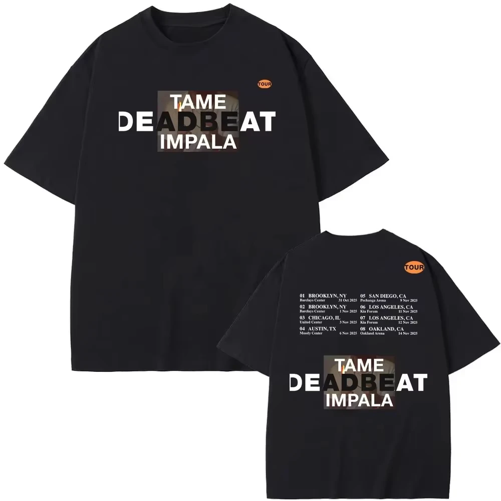 Summer Hot Sale Tame Impala Deadbeat Tour Rock Long Sleeve Unisex Loose Gothic Crew Neck Pure Fashion Women And Men T-Shirt