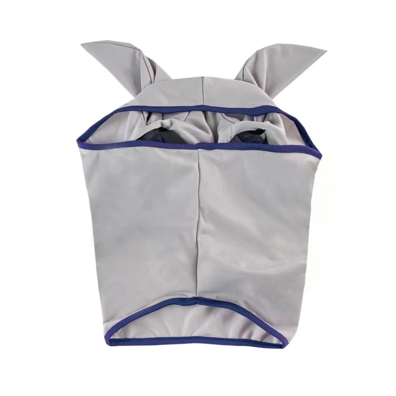 Comfortable Nylon Horse Fly Mask With Wide Eye Opening Insect Proof Elastic Durability Meshes Horse Face