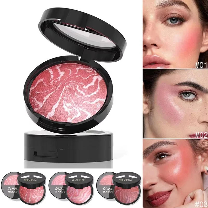 لوحة أحمر خدود مقاومة للماء وخفيفة الوزن مكونة من 6 ألوان، بودرة مخبوزة تدوم طويلاً، كريم أساس ناعم وجيد التهوية لتصحيح المكياج #1
