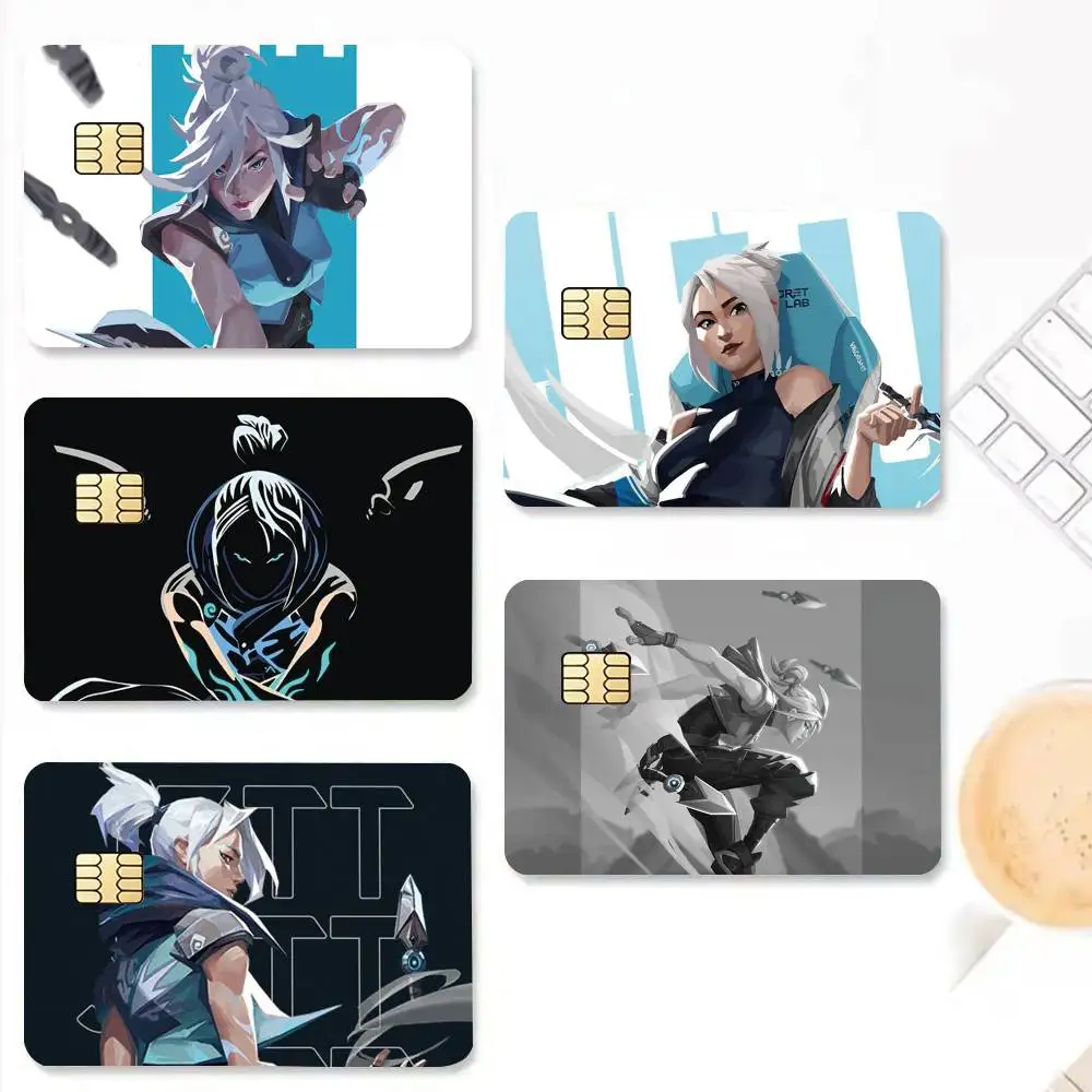 Game Valorants Jeff Credit Card HD Stickers Game Card Decal Small Chip Waterproof Sticker Gift