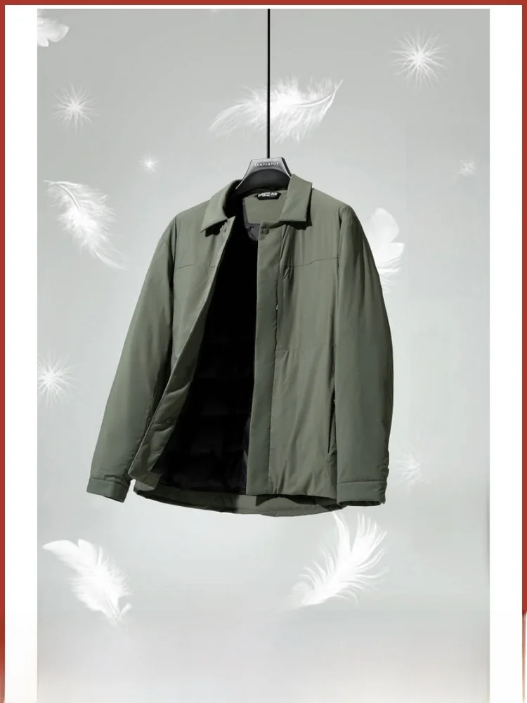 

High-End Men's down Jaet Lightweight Warm Casual Commuting Faionable Du Feather Outerwear for Autumn Winter Outdoor