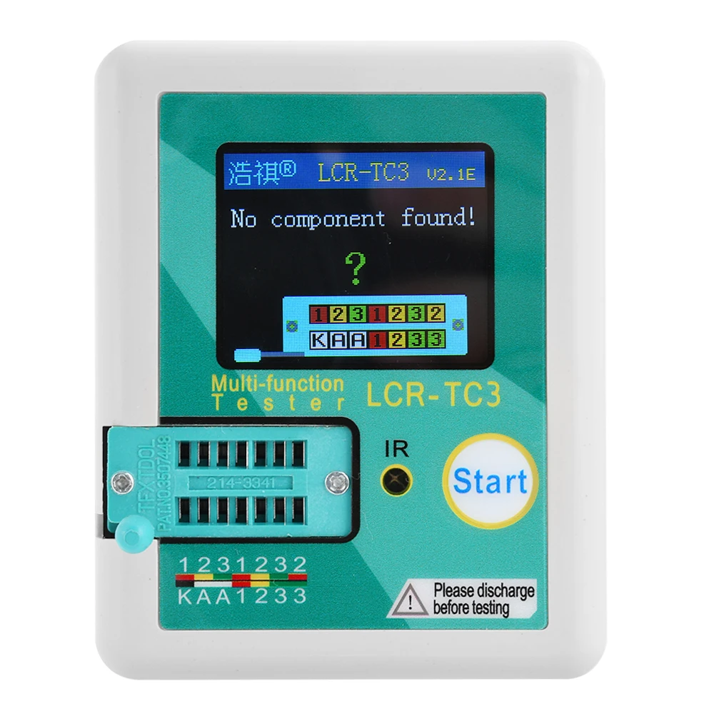 Multi-Function Transistor Tester, LCR-TC3, Display LCD, Diodo Triode Capacitor, resistor, medidor de teste, multifunções Multímetro