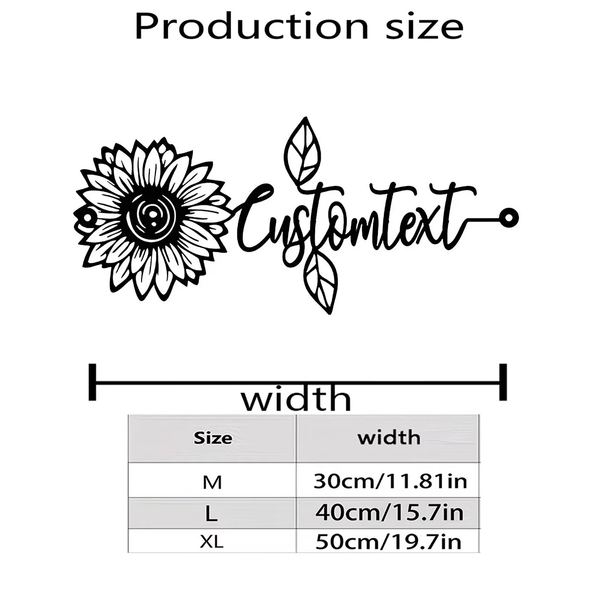 Custom Personalized metal Sunflower Sign, Scene Party Hanging Ornament, Door Decoration, Wrought metal Wall Hanging Ornament