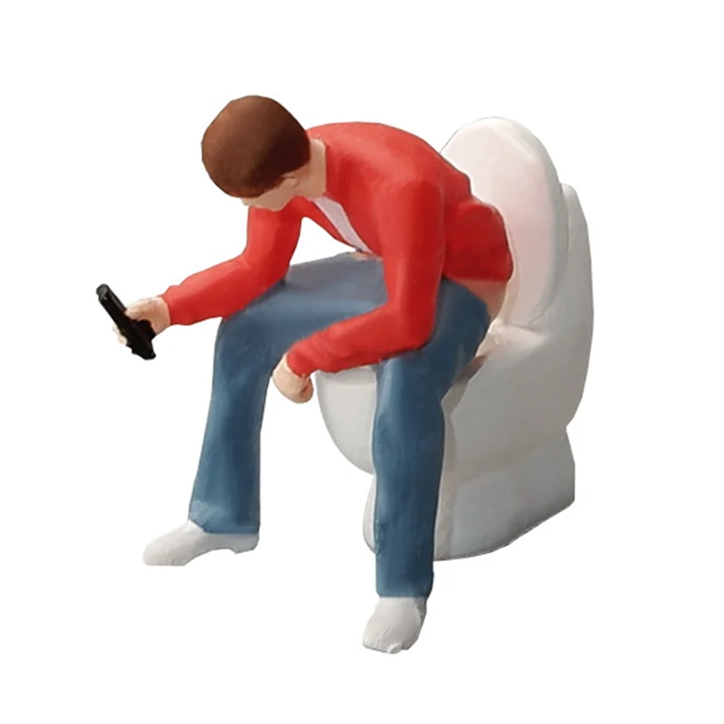 

A45F-1/64 Scale Scene Model Squatting Crap Man In Scale For 1:64 Simulation Architectural Scenes And Car Models Scene
