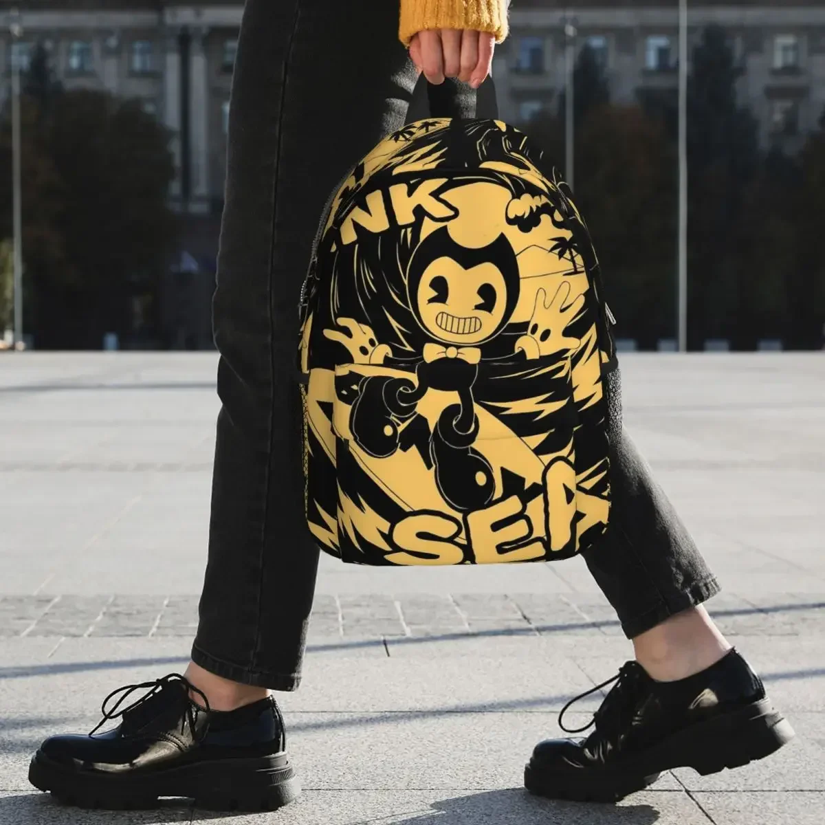 

B-Bendy-s And The Ink Machine Игровой рюкзак Лидер продаж Рюкзак для мальчиков и девочек BookBag Сумки на плечо для мужчин, женщин, детей, школьная сумка