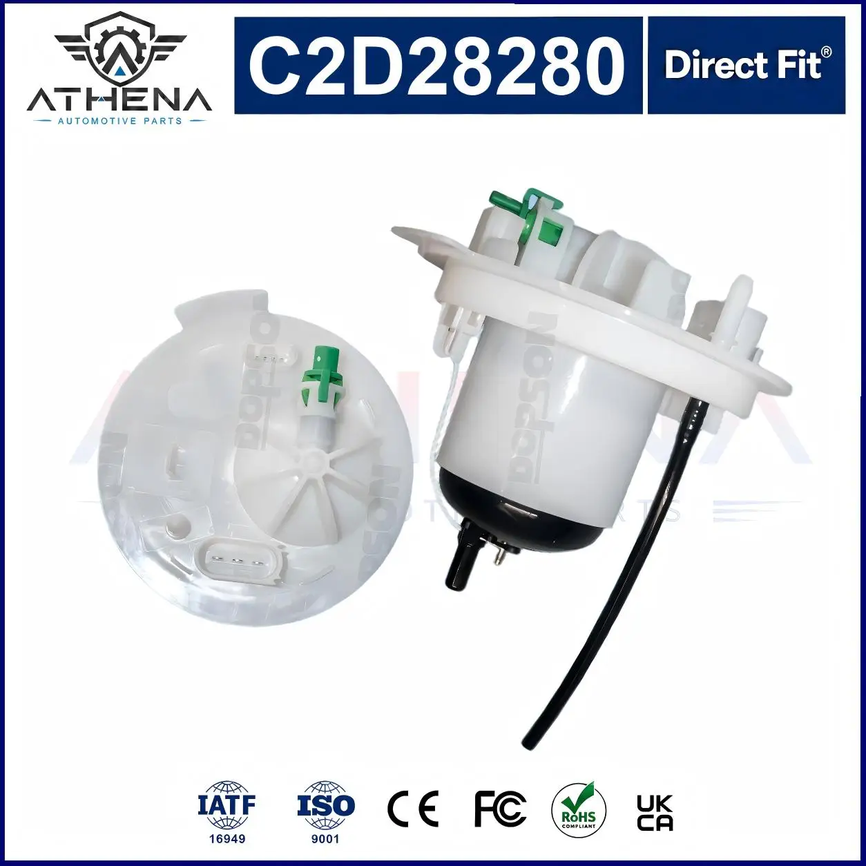 C2D28280 Secondary Fuel Pump Flange Assembly with Sender For Jaguar XF X250 2.0L 3.0L Petrol 2010-2015