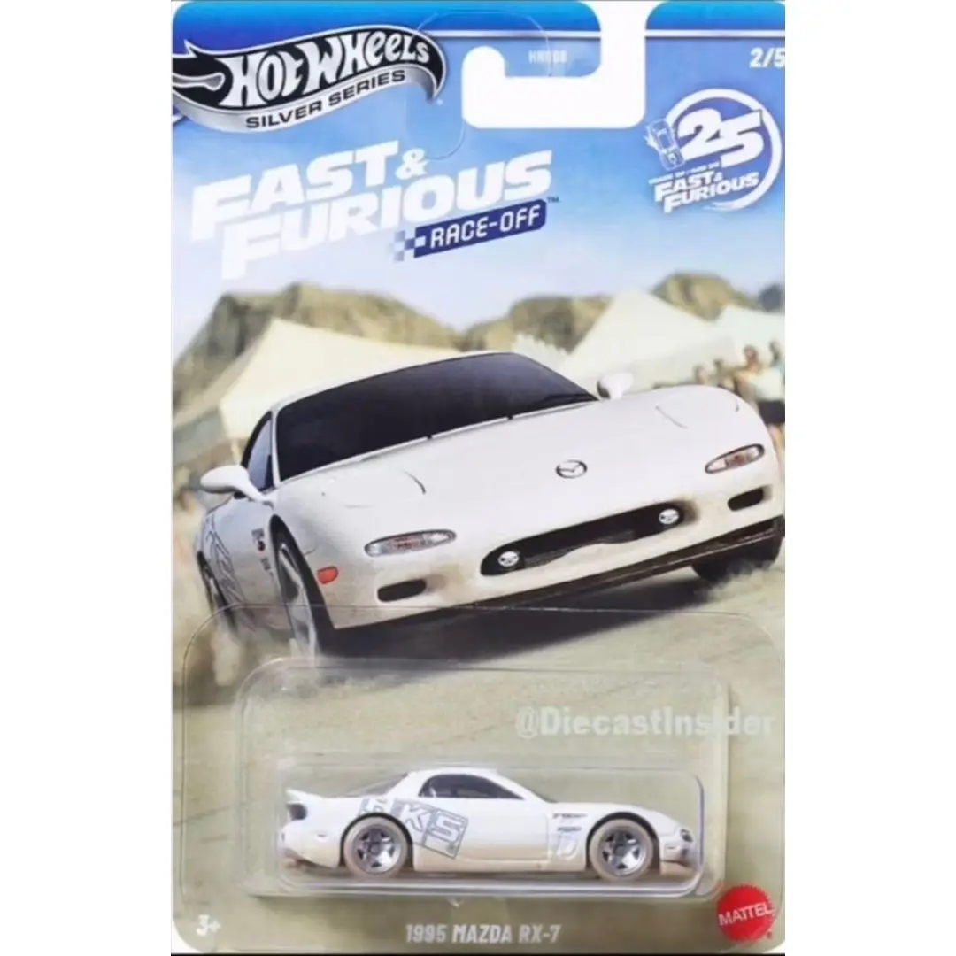 Hot Wheels 2026 Diecast Car Model Fast And Furious Race Off Series HNR88 P Toyota Celica Mazda Rx7 Volkswagen Jetta Honda Civic view 3