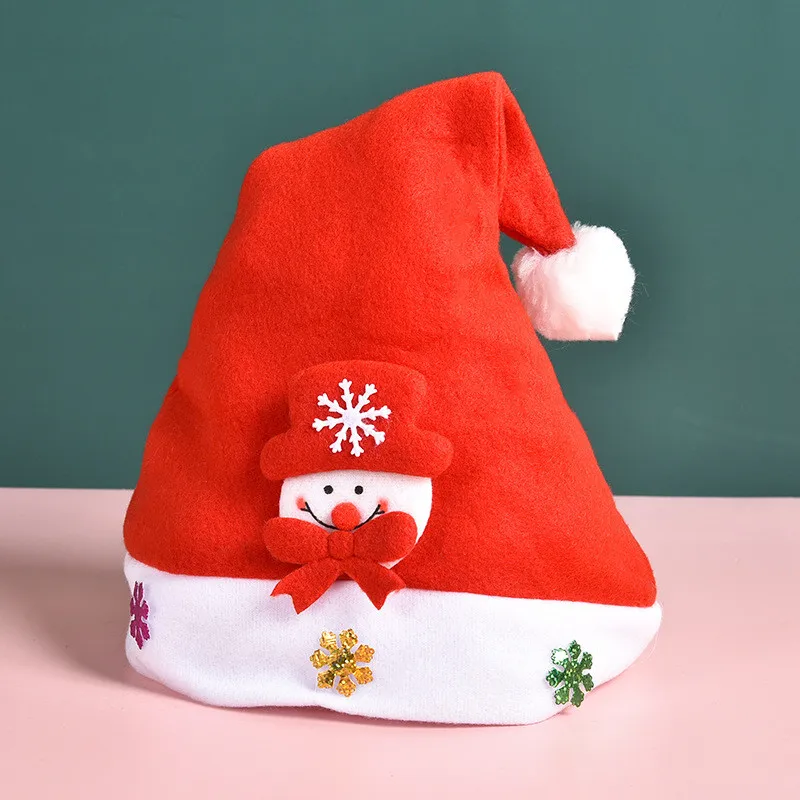 New Year 2023 Plush Christmas Hat Adults Kids Christmas Decorations For Home Xmas Santa Claus Gift Warm Winter Caps Navidad Noel