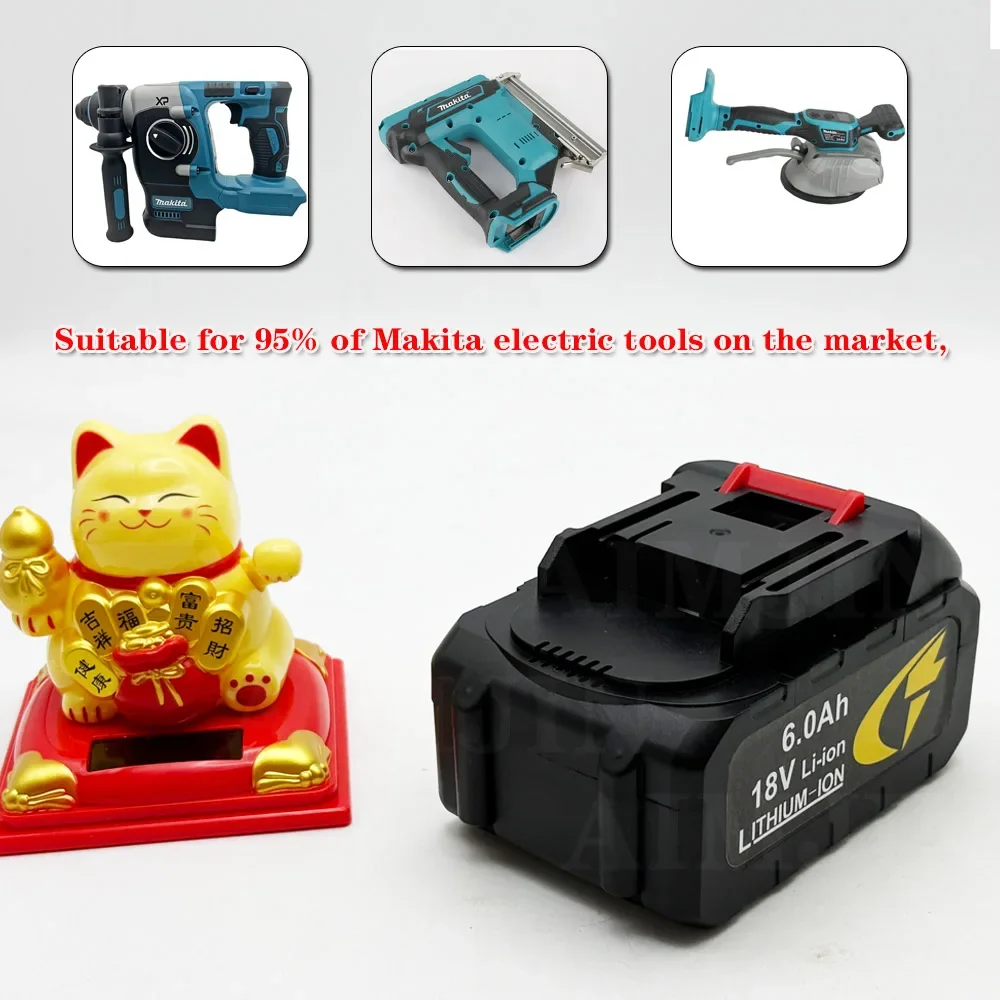 

For Makita lithium-ion tool battery high current and high discharge suitable for Makita18V/screwdriver/drill/water gun 18V 6.0Ah