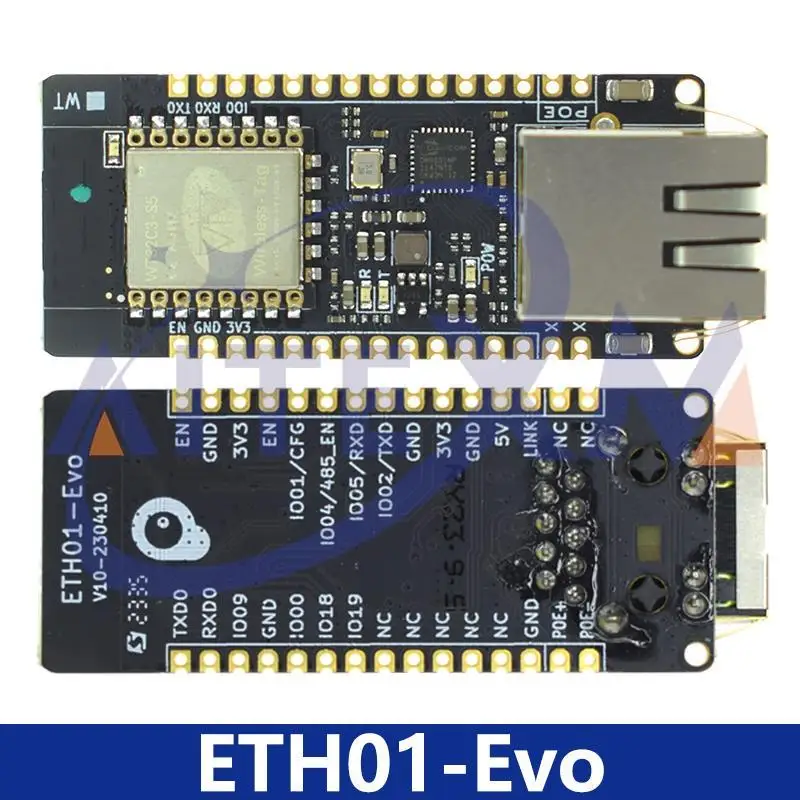 ETH01-EVO Enlightenment Display ESP32-C3 module WIFI Bluetooth Ethernet 3 in 1 Internet of Things Gateway Updated WT32-ETH01