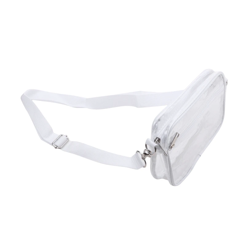 Klare Damen-Umhängetasche, Stadion, PVC, Konzert, transparente Geldbörse, einfache Umhängetasche mit Vordertasche, lässige Handtasche – Detail 6