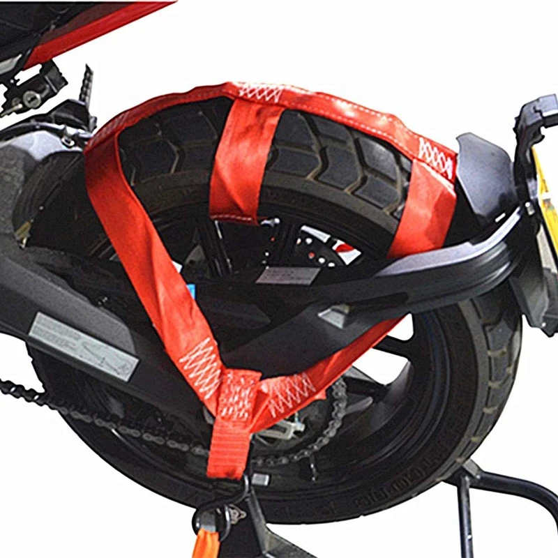 Motorcycle Electric Vehicle Binding Strap Fastening Tire Bundle Rear Wheel Strap Motorcycle Tire Strap Foldable For Easy Storage