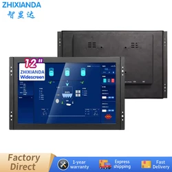 12 Inch 1280*800 Widescreen Industrial Embedded PCAP Touch Screen Open Frame TFT LCD Monitor  With HDMI VGA USB Interface