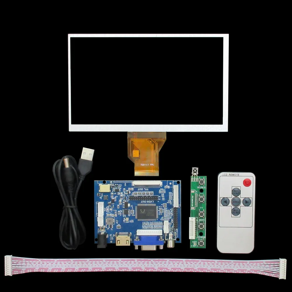 

7 Inch AT070TN90 TFT LCD Display Screen Control Driver Board HDMI-Compatible VGA AV For Development Board Raspberry Pi Monitor