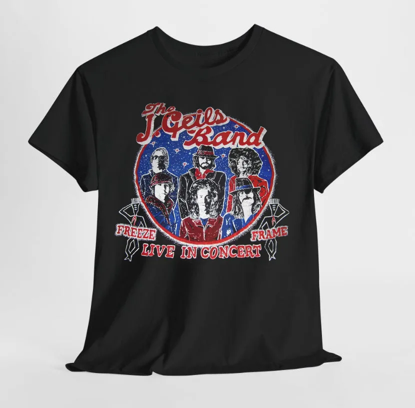 THE J. GEILS BAND FREEZE FRAME LIVE IN CONCERT Black All Size S-5Xl Shirt HE04