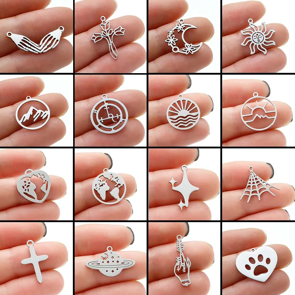 DIY Schmuck machen Accessoires Charm Anhänger für Frauen Ocean Wave Sun Rise Armband mit Edelstahl Charms Mädchen Schmuckstück