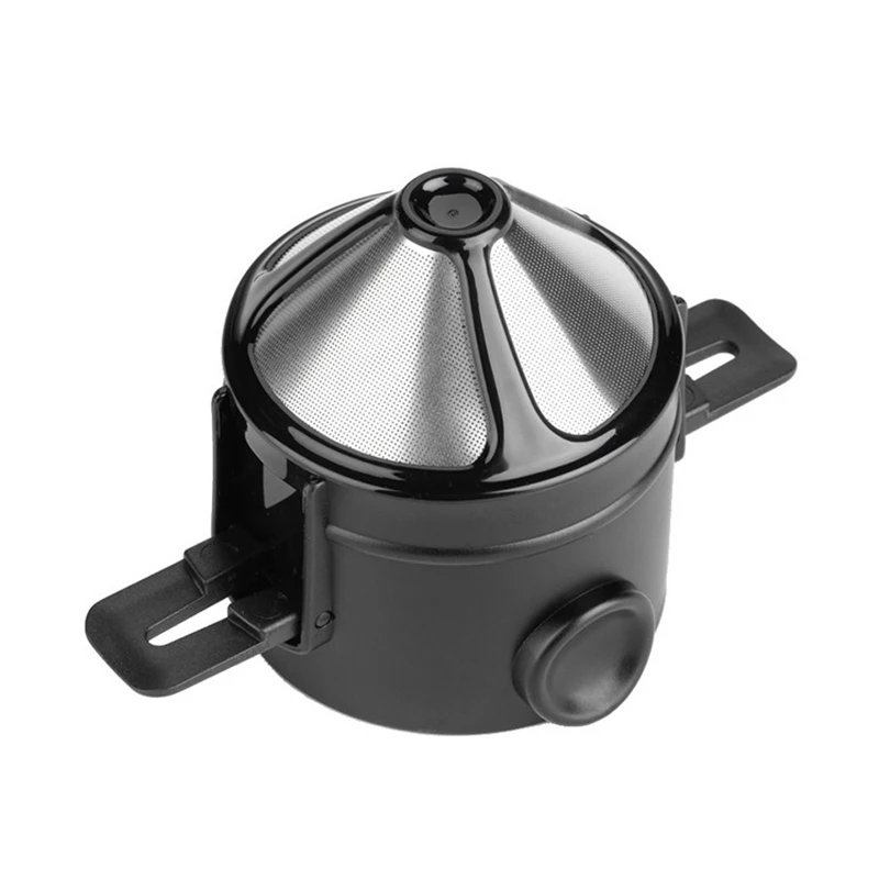 Filtro tè da caffè portatile, tazza di acciaio inossidabile pieghevole