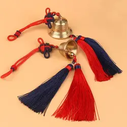 Vintage Chinese Knotting Wind Bell Lucky Festive Brass Bell Pendant Copper Bell Metal Crafts Round Bells Gifts Garden Decor