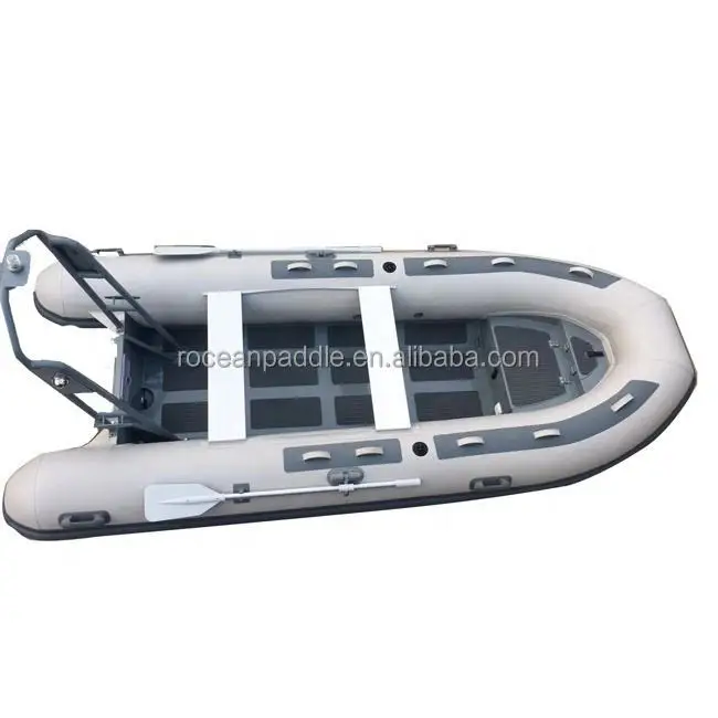 Bateau gonflable de pêche en aluminium, 11 pieds, Console centrale en V profond, 113