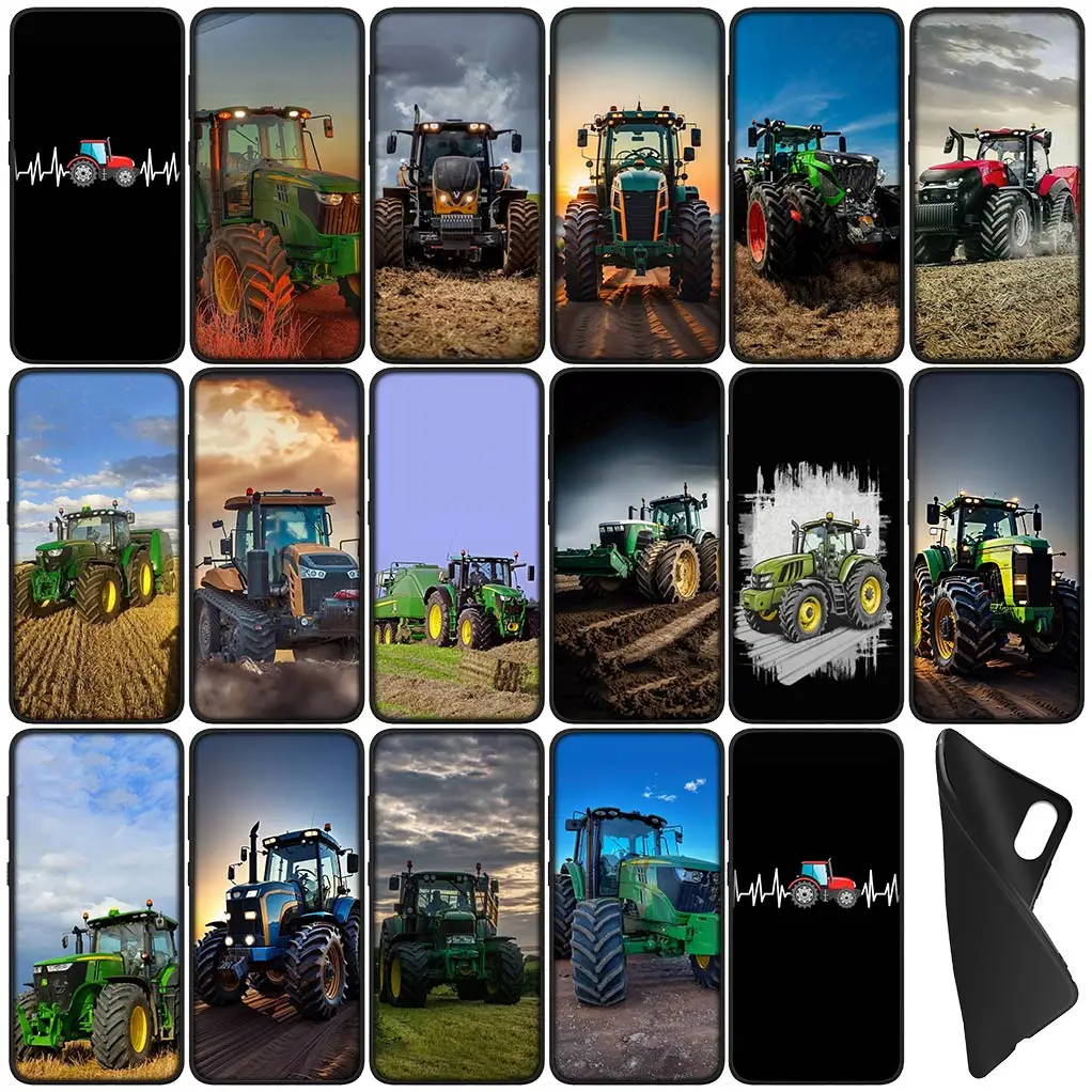 Farm Vehicle Tractor Phone Cover Case for Samsung Galaxy S24 S23 Fe Ultra Plus A05 A55 A35 A24 A25 A15 A05S M55 M15 Soft Coque