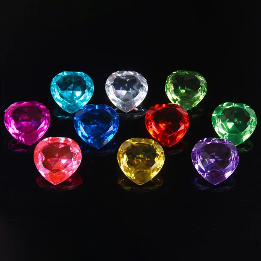

1 Bag Heart Shaped Gems Decorative Gemstone DIY Jewelry Accessories DIY Craft Gems for Bracelets Necklaces Bangle Exquisite