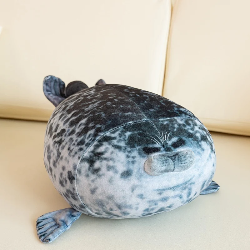 Almohada con sello de Angry Blob, novedad en 3d, muñeco de León marino, juguete de peluche, almohada para dormir, regalos de cumpleaños para niños y niñas