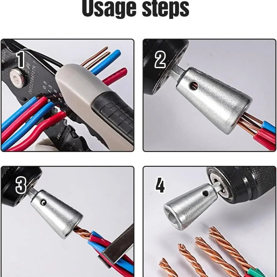 Outils de torsion de fil pour perceuse électrique, tordre rapidement, artefact d\'électricien, tournevis, dispositif de câble de connecteur torsadé,