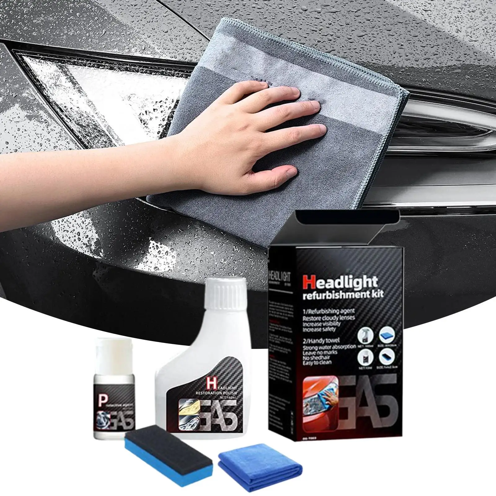 

Жидкость для восстановления автомобильных фар, комплект для ремонта автомобильных фар, решение для полировки автомобильных фар, устойчивый к царапинам инструмент для очистки