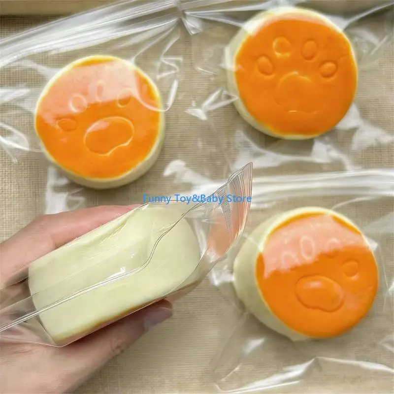 Cheesecake Vorm Knijpspeelgoed Zachte handtherapie Zintuiglijke Knijpspeelgoed Voor Volwassenen Kinderen Kantoor Reizen Gift