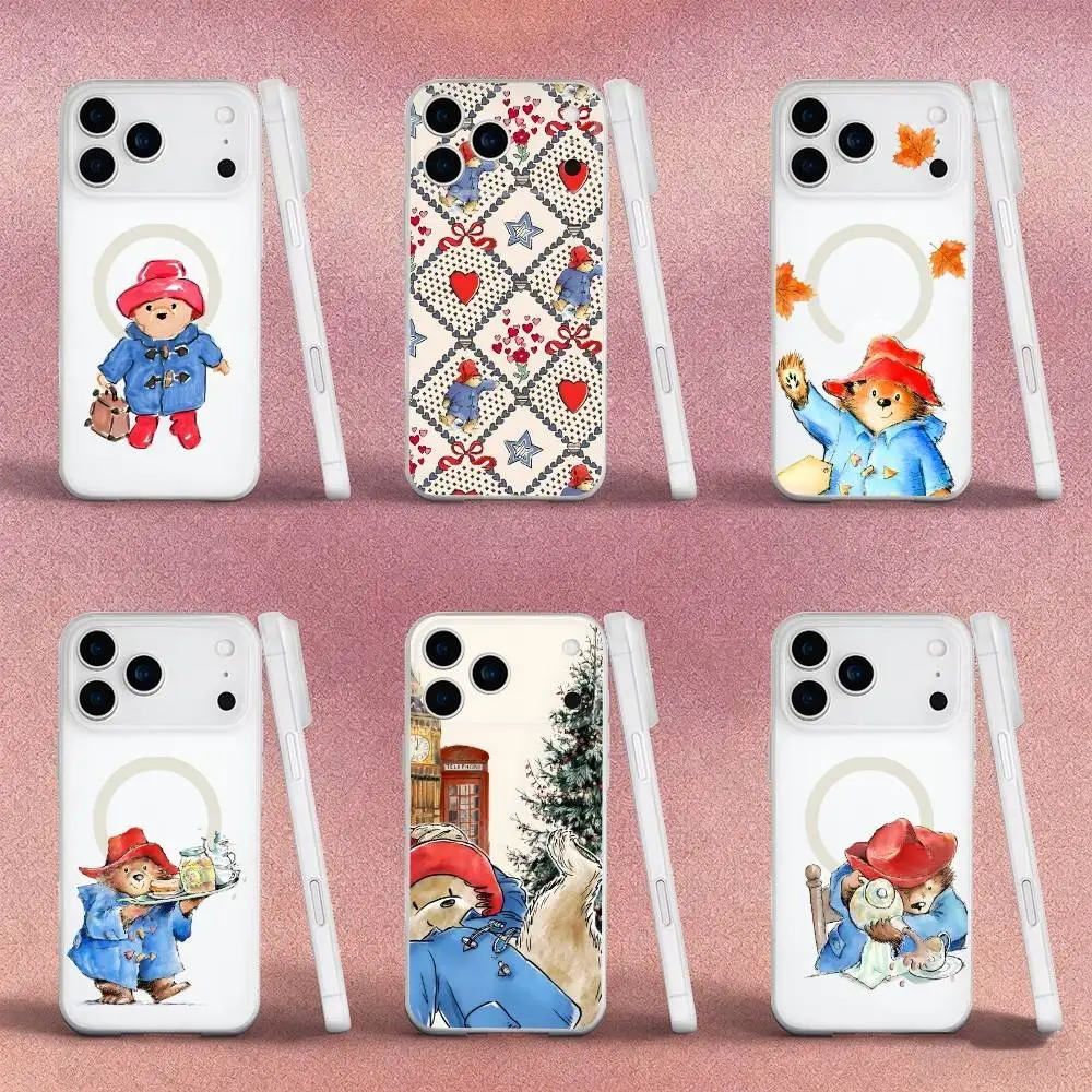 

Cute P-Paddington Bear Phone Case For iPhone 17,16,15,14,13,12,X,XS,Pro,Max,Plus,E,Air,Mini with Magsafe Magnetic Slim Frosted