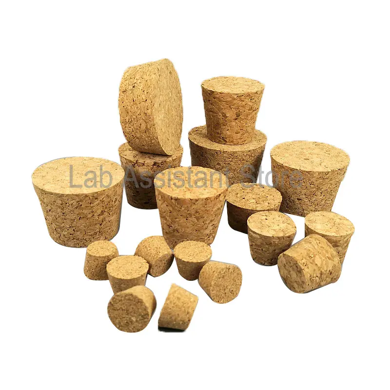 20pcs/lot Laboratory Soft Wooden Test Tube Stopper Pudding Bottle Wine Jar Vial Corks with Top Diameter 18mm-54mm