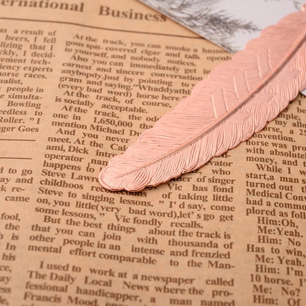 6 PCS Silver-plated Bookmark Black Metal Bookmarks with Hole Rose Golden