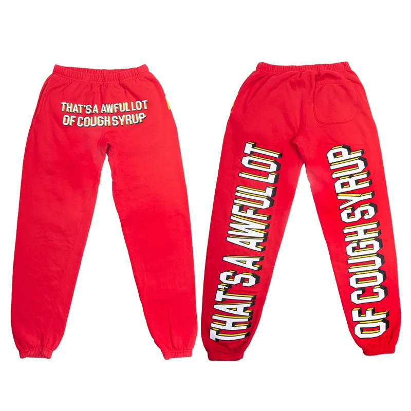 

High Street Brand That's A Awful Lot of Cough Syrup Casual Pants New Style High Quality Letter Logo Print Trend Sweatpants
