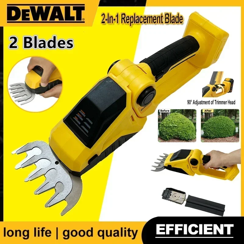 Dewalt 2 IN 1 Cordless Hedge Trimmer Handheld Household Shrub Weeding Pruning Mower Garden Tools