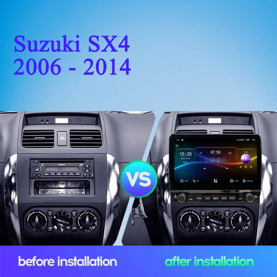 Android14 8G رام راديو السيارة ستيريو الصوت والفيديو HU لسوزوكي SX4 2006 - 2014 Aut DVD GPS نافي الشريط رئيس وحدة DVD كاسيت Carplay #2