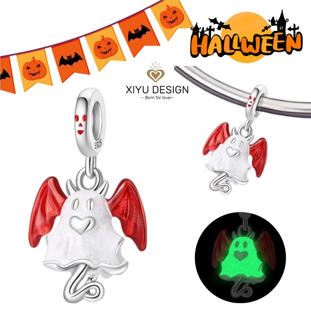 2026 925 Sterling Silver Devil Little Ghost Charms Pendant Fit 3mm Original Bracelet DIY Exquisite Party Jewelry Gift for Women
