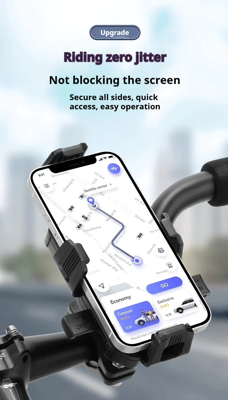 ZEKA Handyhalterung Fahrrad Motorrad Universelle stoßfeste Halterung für iPhone Xiaomi Samsung für 4,7-7 Zoll GSM Houder Fiets – Detail 1