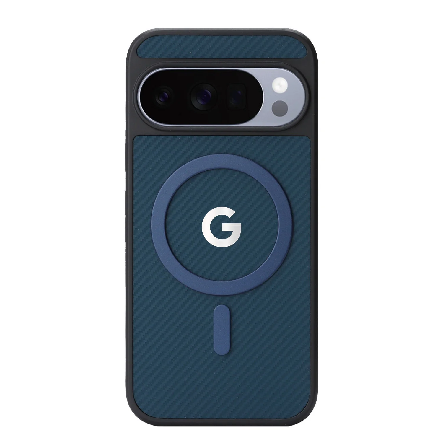 Hochwertige Handyhülle aus Kohlefaser-Texturleder für Google Pixel 10 9 ProXL 10A 9A, kompatibel mit MagSafe Wireless Charger, stoßfeste Abdeckung.