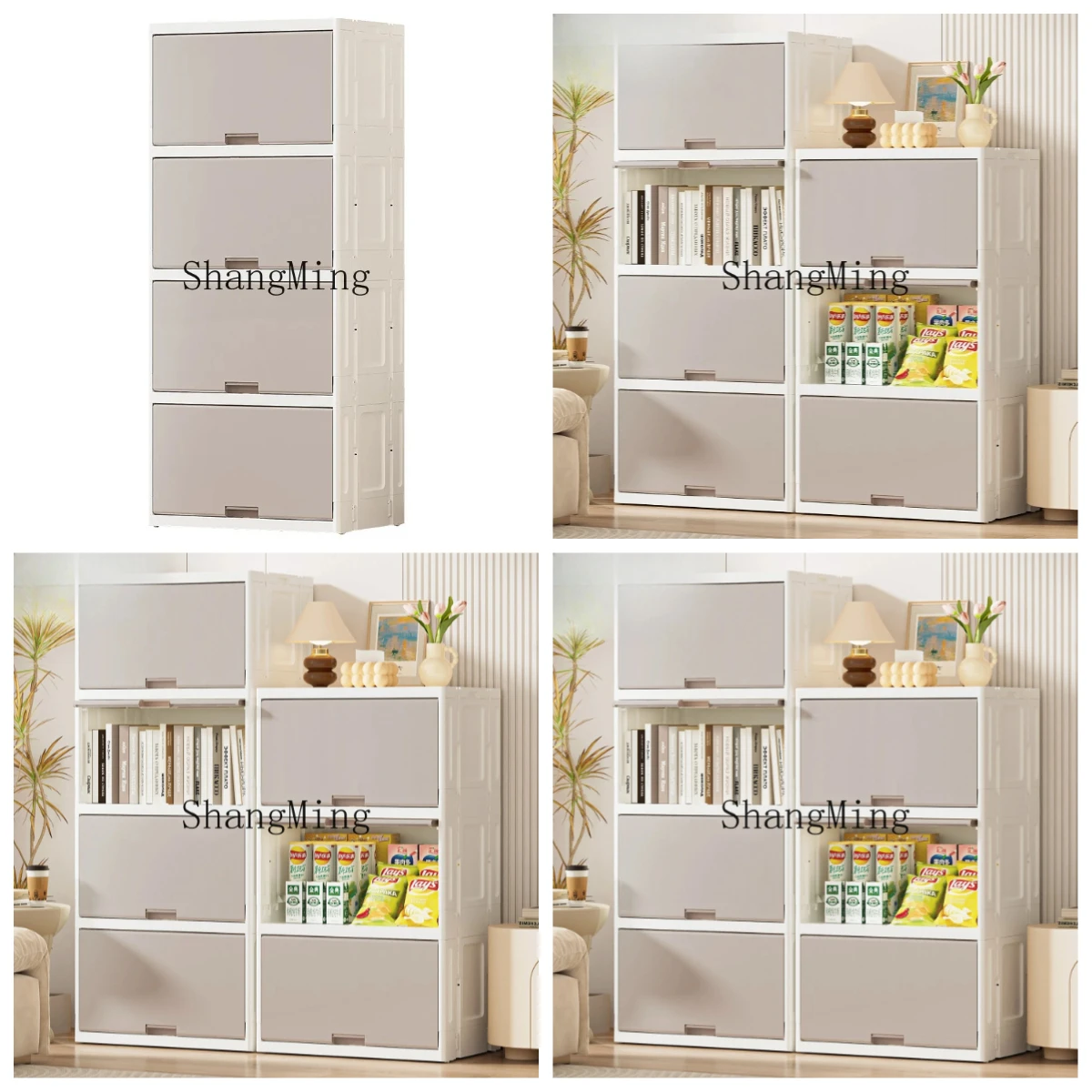 DSA King Size Thickened Storage Cabinet Multi-layer Shelf Children's Wardrobe Plastic Household Locker