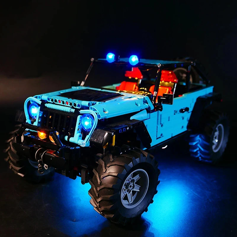 RC DIY ชุดไฟ LED สําหรับ LEGO T5010 การวิเคราะห์รถ SUV รถออฟโรด (เฉพาะไฟ LED, ไม่มีบล็อกรุ่น)