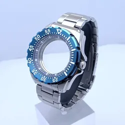 601 NH series 35A Case 44mm silver Case Countdown Stainless steel case fits NH movement 35/36/34 Watch accessories 22mm strap
