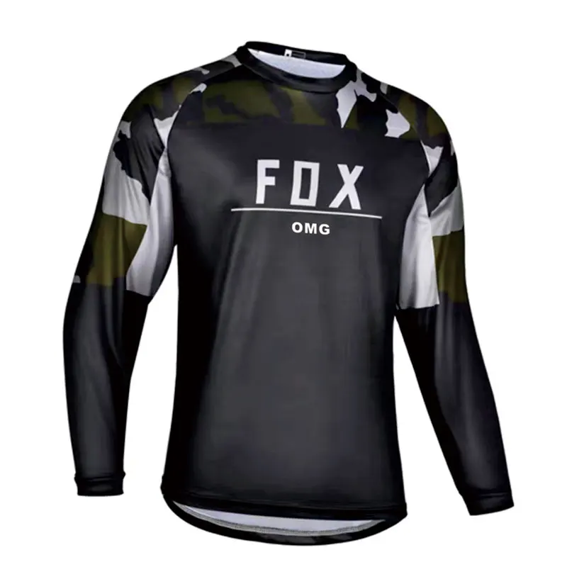 

2023 Men's Downhill Jerseys FOX OMG Mountain Bike MTB Shirts Offroad DH Motorcycle Jersey Motocross Sportwear MTB Clothing ﻿