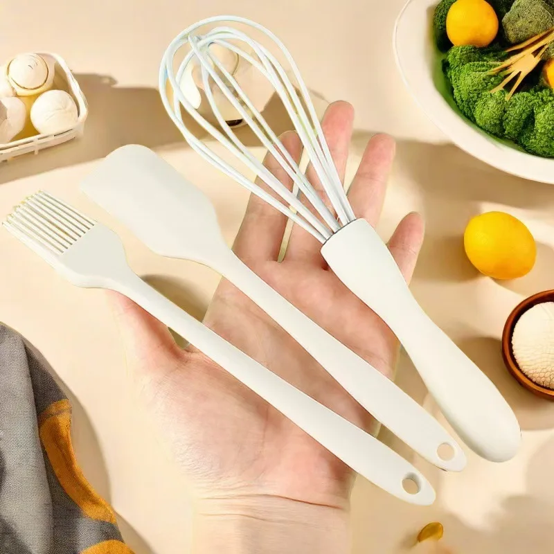 

3 Pieces Silicone Spatula Set Food Grade Non Stick Heat Resistant Spatulas Turner for Cooking Baking Mixing Baking Tools