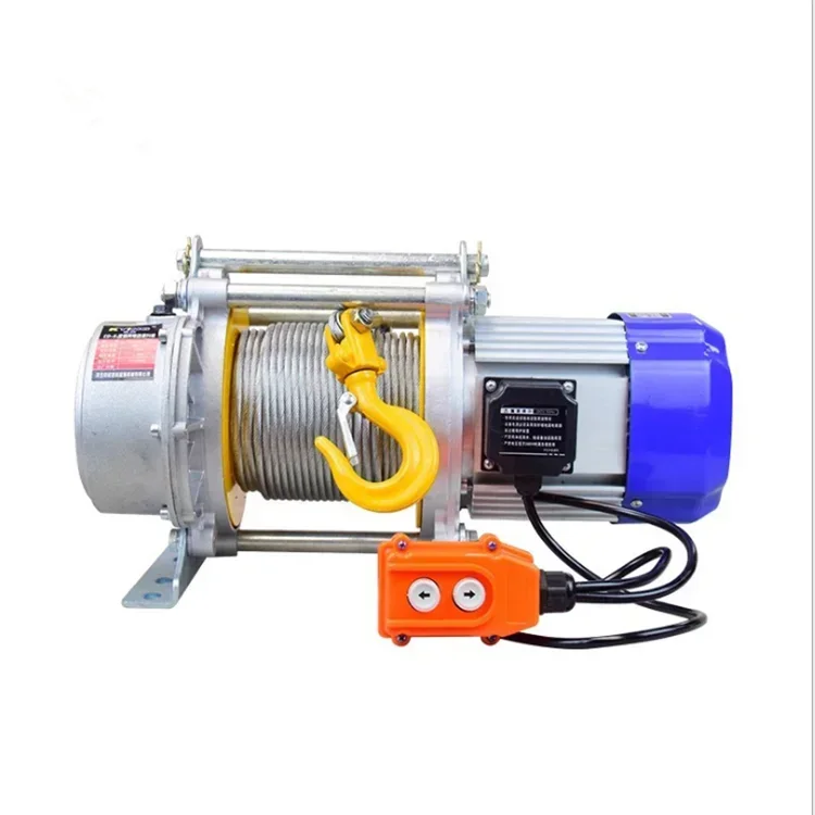 

High Quality best-selling winch 750/1500 kg winch steel rope 220v electric winch