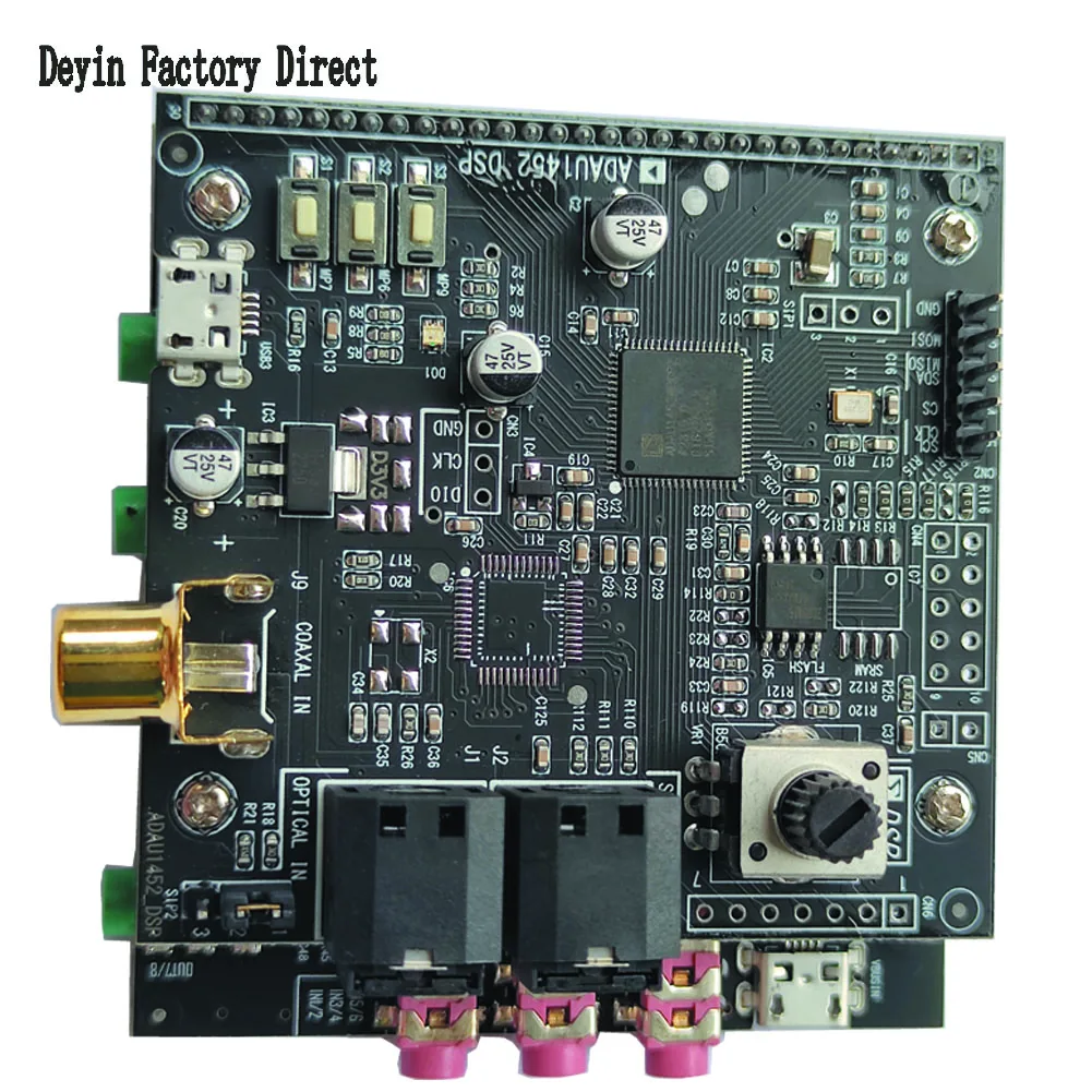 6 inputs and 8 outputs decoding board audio and video development board ADAU1452 DSP CS42448 audio module 48-192 sampling rate w