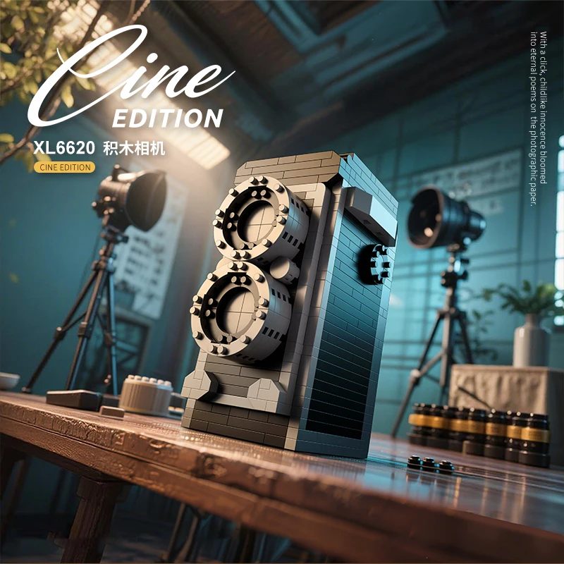 

Retro Camera Building Blocks Children's Toy Model Display Gift Educational Playset for Kids Puzzle Assembly Kit